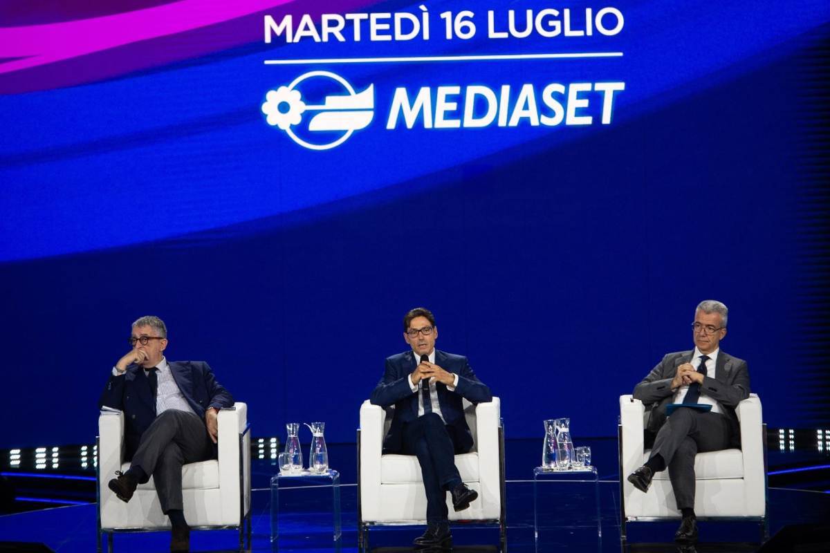 Pier Silvio Berlusconi durante la presentazione dei palinsesti Mediaset