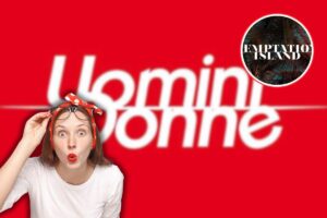 logo uomini e donne e temptation island e donna sorpresa