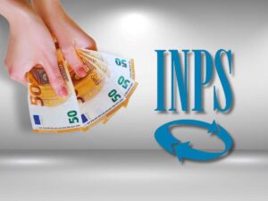 scritta inps e banconote da 50 euro
