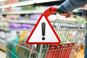 carrello supermercato, segnale attenzione