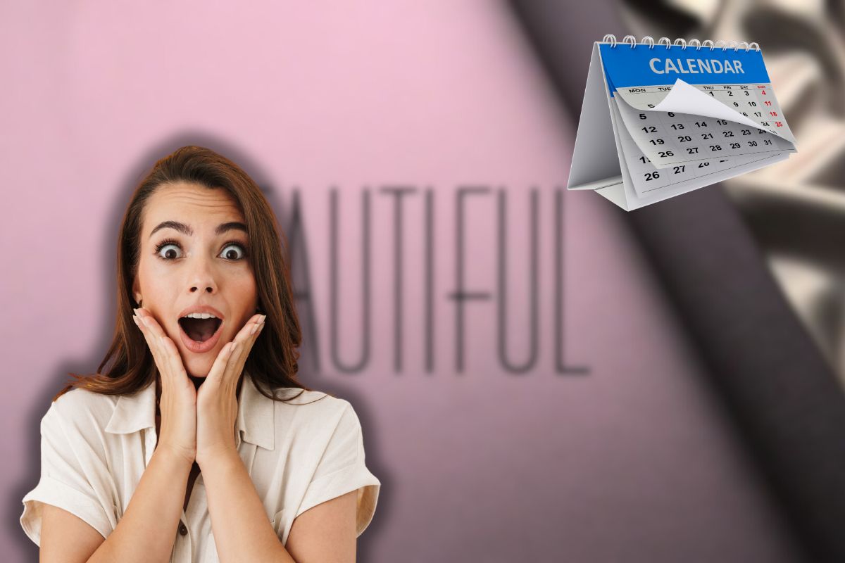 donna sorpresa, logo beautiful e calendario
